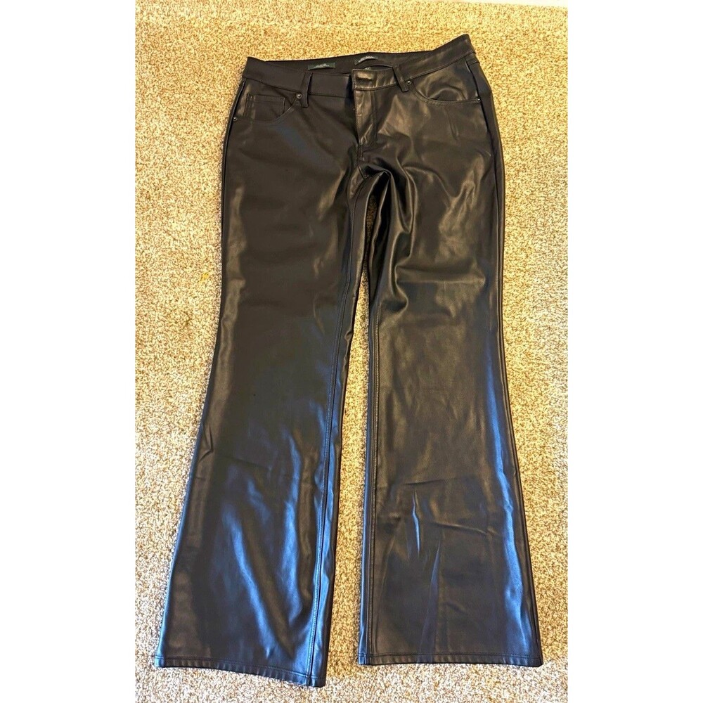 Wild Fable Black Faux Leather Low Rise Dress Pants 30 Inseam Pockets 10